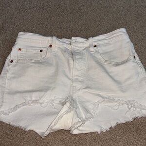Levi's White Jean Shorts for Women